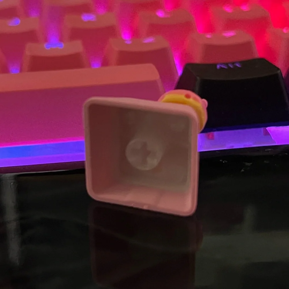 Cute Pink Donut Artisan Keycap, kawaii for OEM switches